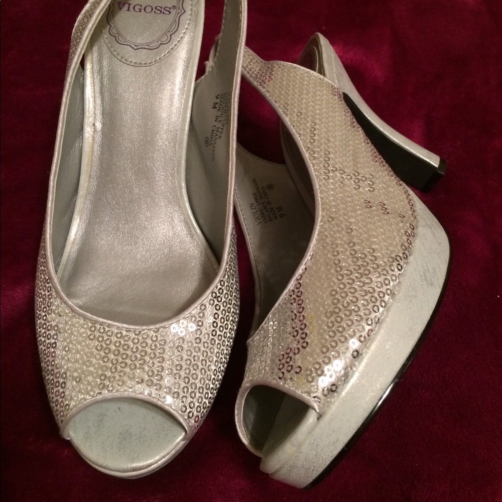 Silver Sequin slings
